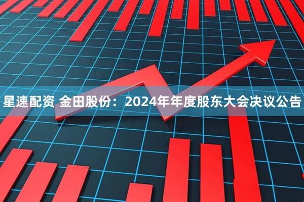 星速配资 金田股份：2024年年度股东大会决议公告